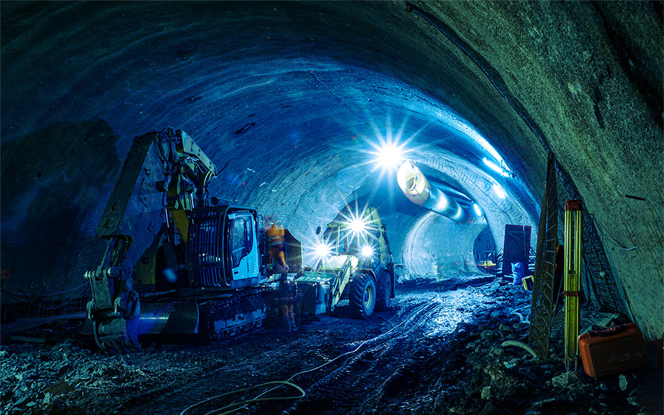 Hloubení tunelu pražského metra D